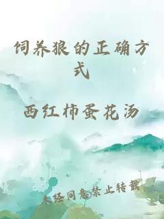 饲养狼的正确方式